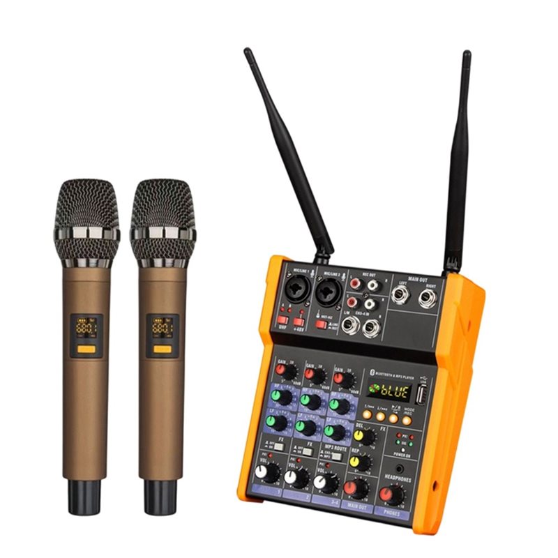 Audio Mixer 4 Channel Usb Bluetooth Pc - [B24B!】 Antarmuka Audio USB Bluetooth Konsol