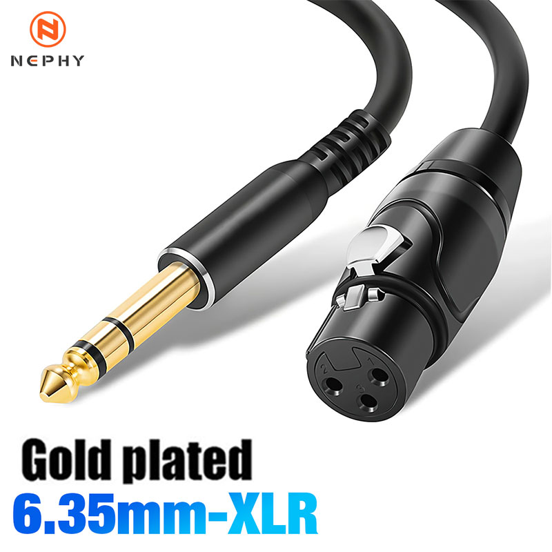 Xlr To 6.35Mm Balanced Audio Cable Patch - Jack 6.35Mm Ke XLR Mikrofon Speaker