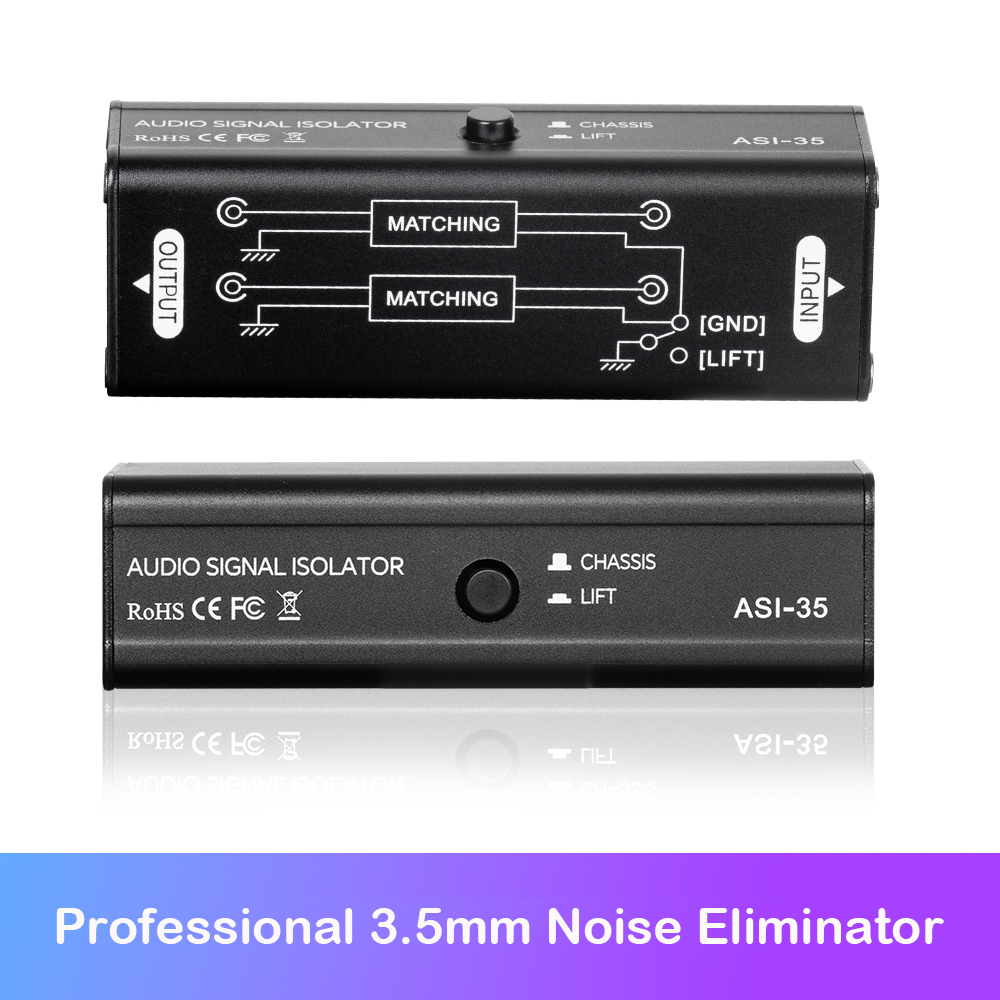 Audio Ground Loop Isolator 3.5Mm Rca - Isolator Loop Tanah Aux 3.5Mm Portabel