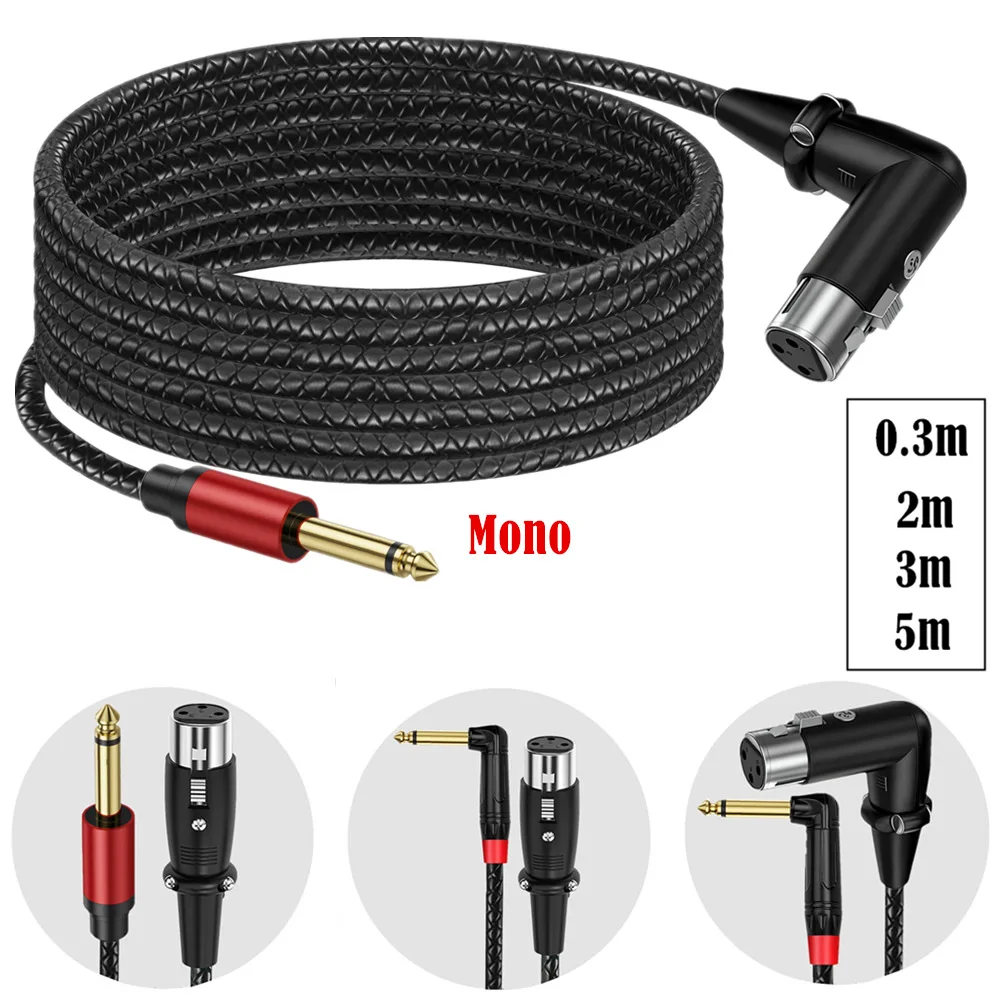 Xlr To 6.35Mm Balanced Audio Cable Patch - Kabel Audio Jalinan 6,35 mm TS