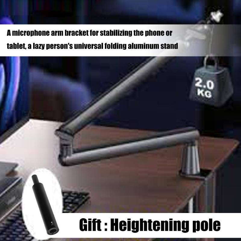 Recording Studio Broadcast Boom Arm - Desain Lipat Penyangga Lengan Mikrofon Logam