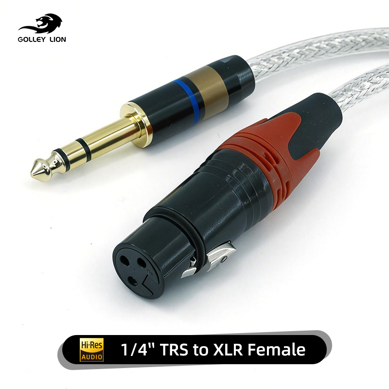 Xlr To 6.35Mm Balanced Audio Cable Patch - Kabel Interkoneksi Sinyal Seimbang GOLLEY LION