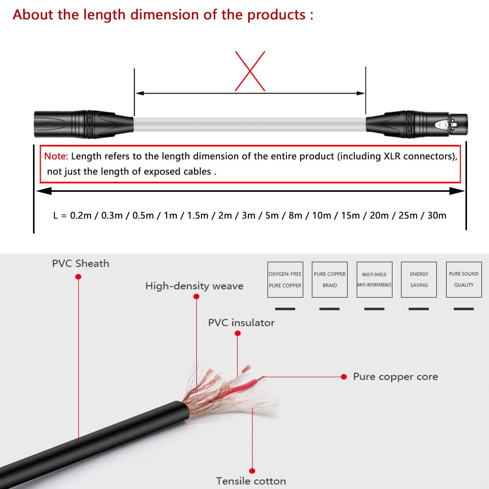 Kabel penghubung sinyal seimba - Xlr To 6.35Mm Balanced Audio Cable Patch ulasan dan harga
