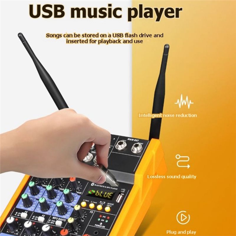 [B24B!】 Antarmuka Audio USB Bl - Audio Mixer 4 Channel Usb Bluetooth Pc ulasan dan harga