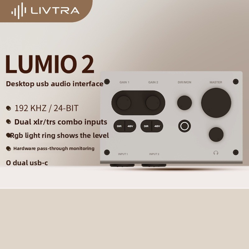 LIVTRA LUMIO 2, antarmuka audi - Usb Audio Interface 2 In 2 Out 24Bit ulasan dan harga