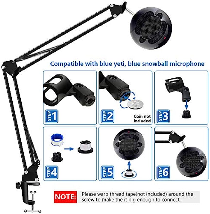 Penyangga Mikrofon meja dapat  - Recording Studio Broadcast Boom Arm ulasan dan harga