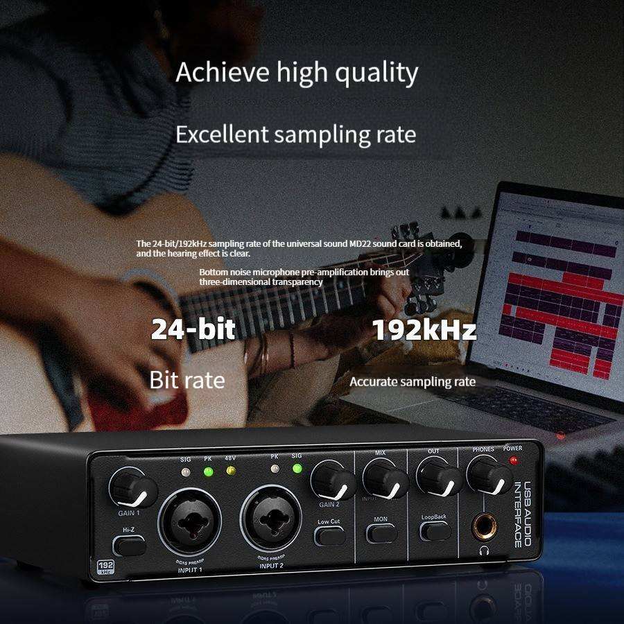 Antarmuka Audio USB Profesiona - Studio Audio Interface With 48V Phantom ulasan dan harga