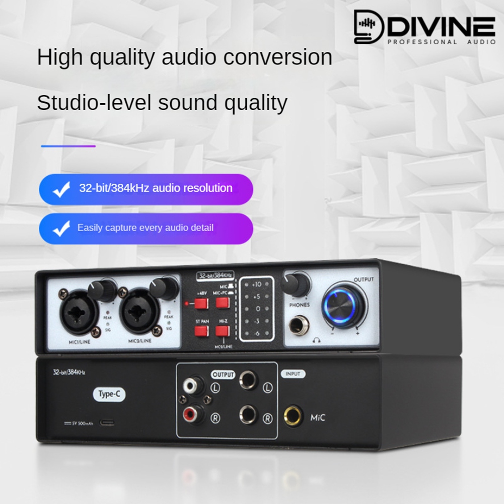 B68C 2 In 2 Out USB Audio Inte - Studio Audio Interface With 48V Phantom ulasan dan harga