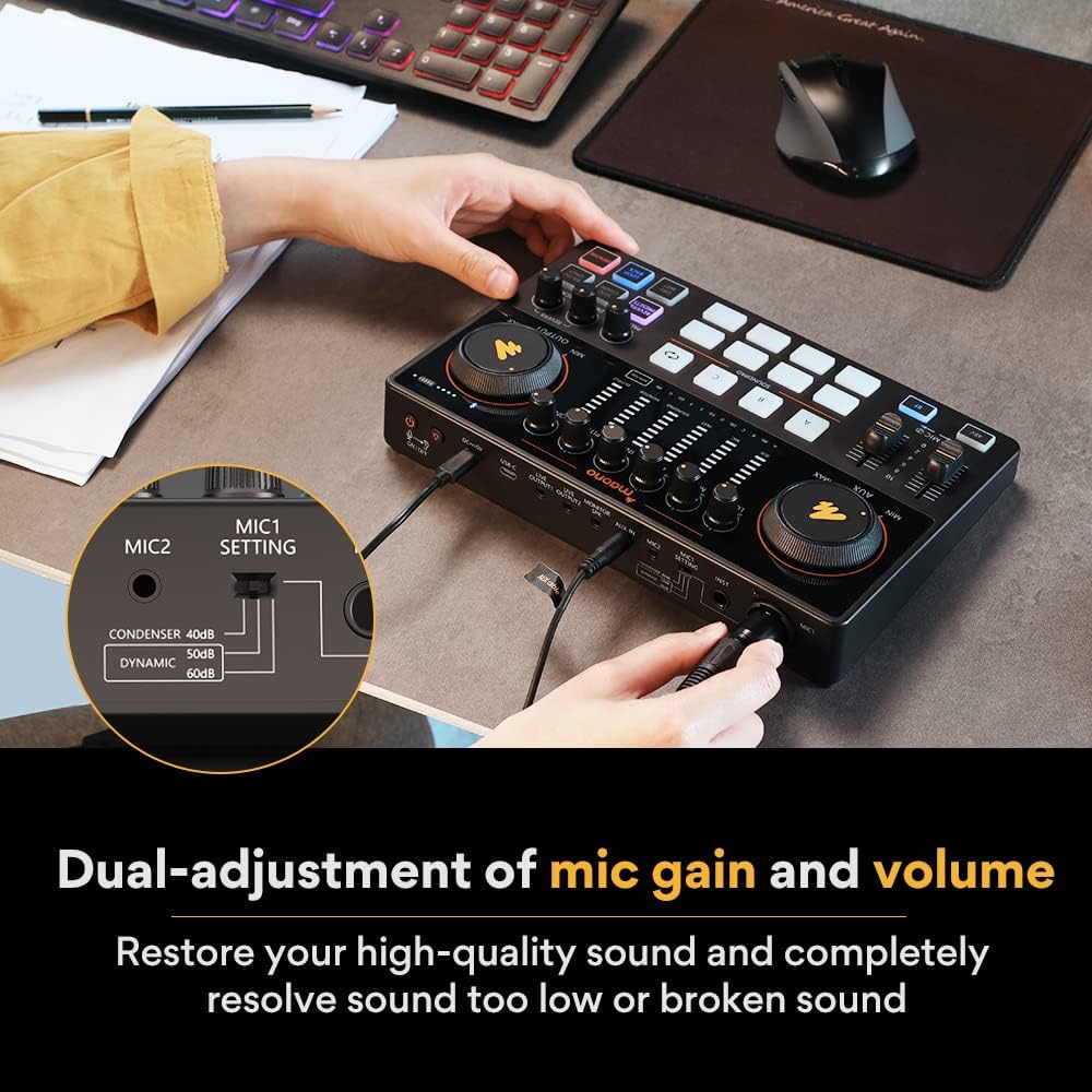 Mixer Audio Interface MAONO AM - Studio Audio Interface With 48V Phantom ulasan dan harga