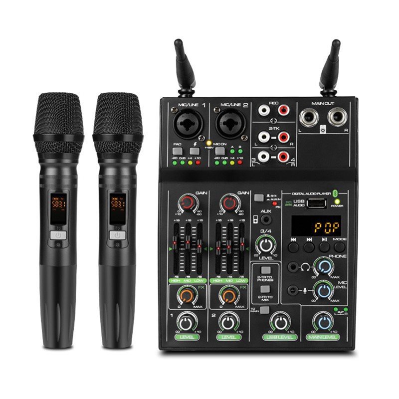ABAC-USB Bluetooth Reverb Mikr - Audio Mixer 4 Channel Usb Bluetooth Pc ulasan dan harga