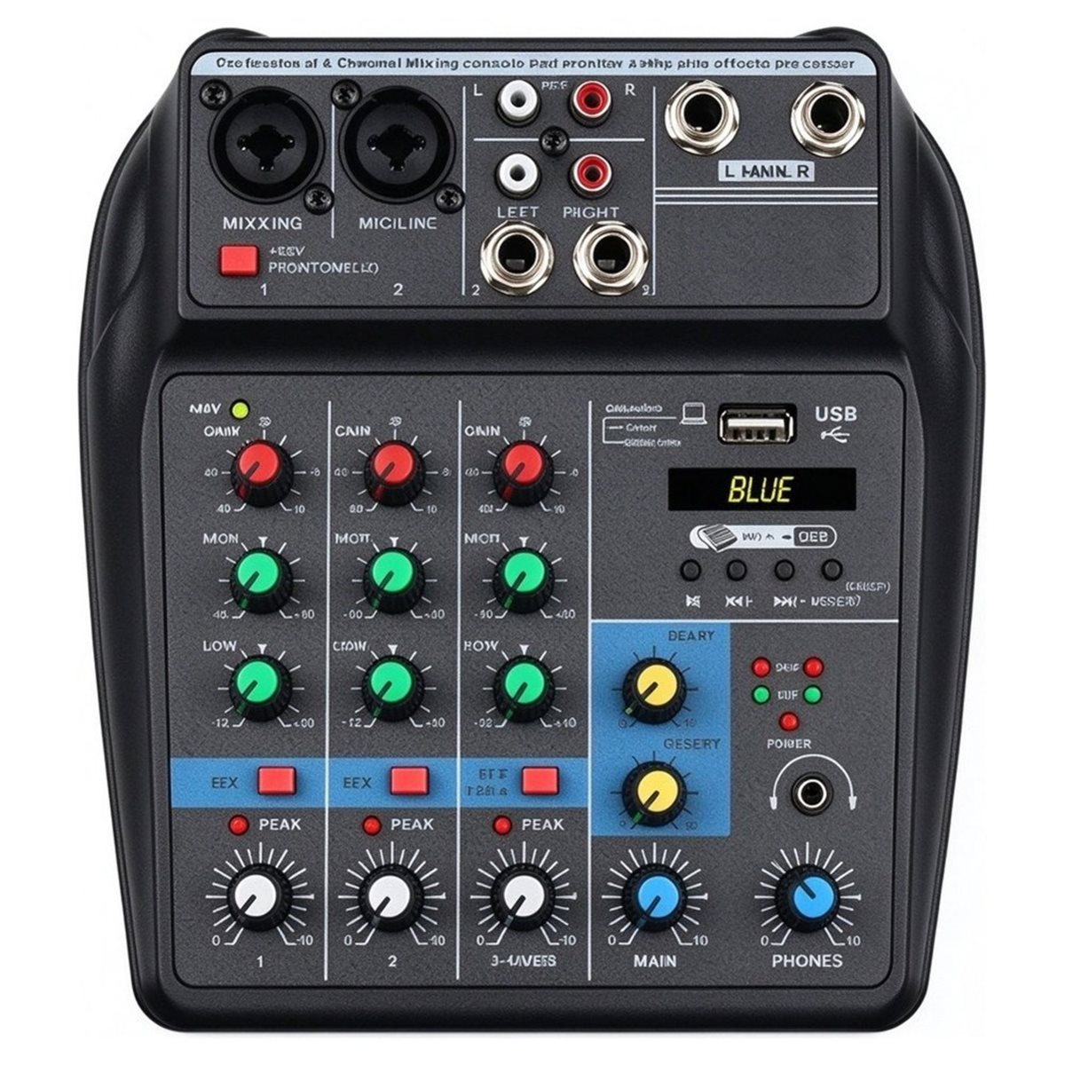 Mixer USB 4 Saluran dengan Efe - Studio Audio Interface With 48V Phantom ulasan dan harga
