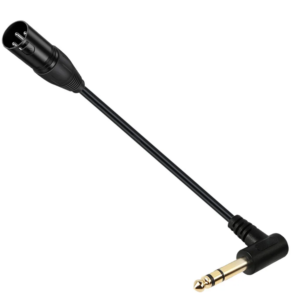 Kabel Audio TRS 50cm 90 Deraja - Xlr To 6.35Mm Balanced Audio Cable Patch ulasan dan harga