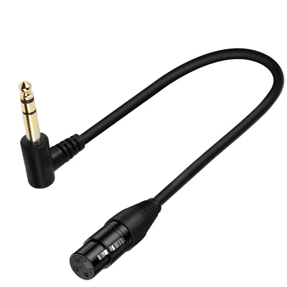 Kabel Audio TRS 50cm 90 Deraja - Xlr To 6.35Mm Balanced Audio Cable Patch ulasan dan harga