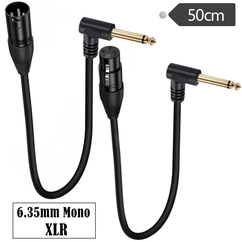 Kabel Audio TRS 50cm 90 Deraja - Xlr To 6.35Mm Balanced Audio Cable Patch ulasan dan harga