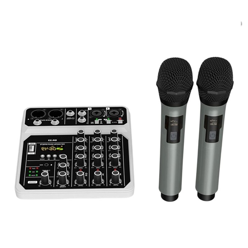 Mikrofon Nirkabel T23C Konsol  - Audio Mixer 4 Channel Usb Bluetooth Pc ulasan dan harga