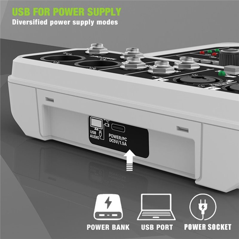 Mikrofon Nirkabel T23C Konsol  - Audio Mixer 4 Channel Usb Bluetooth Pc ulasan dan harga