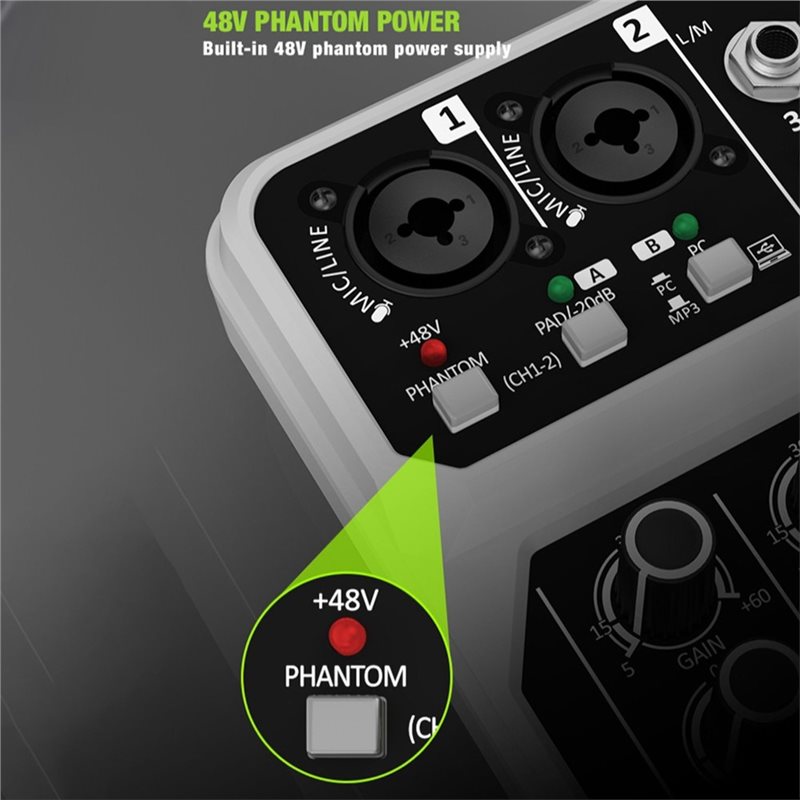 Mikrofon Nirkabel T23C Konsol  - Audio Mixer 4 Channel Usb Bluetooth Pc ulasan dan harga