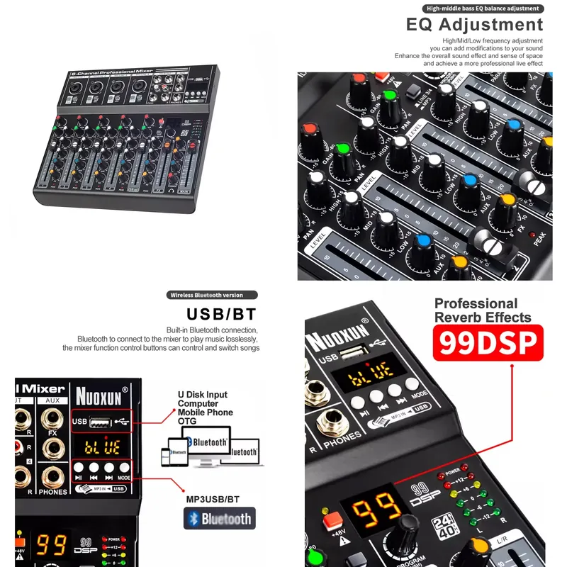 Mixer Audio Papan Suara Konsol - Studio Audio Interface With 48V Phantom ulasan dan harga