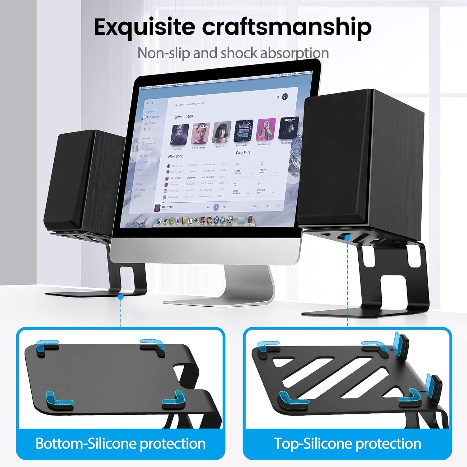 2 Buah Lot Penyangga Speaker D - Studio Monitor Speaker Stands Desktop ulasan dan harga