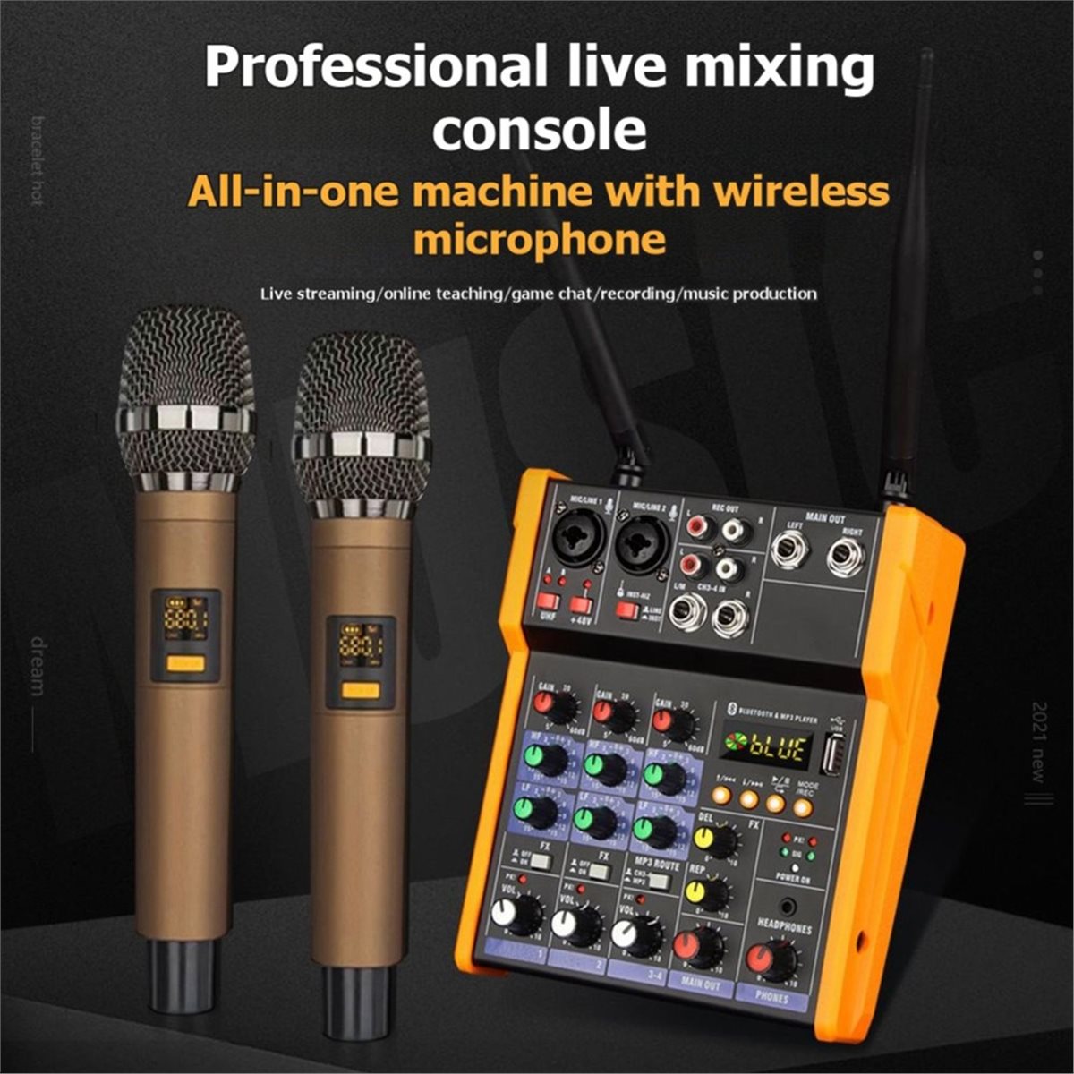Konsol Mixer Audio 4-Channel d - Audio Mixer 4 Channel Usb Bluetooth Pc ulasan dan harga
