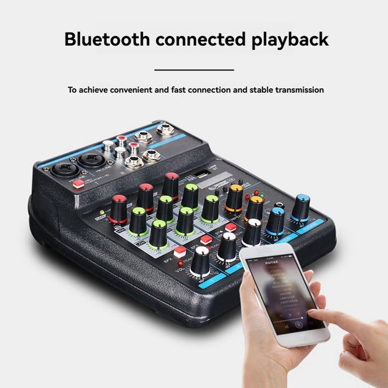 Konsol Mixer Audio USB Profesi - Audio Mixer 4 Channel Usb Bluetooth Pc ulasan dan harga