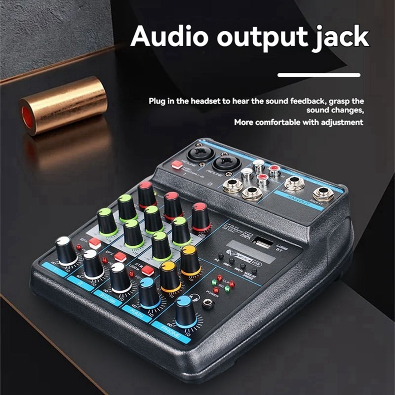 Konsol Mixer Audio USB Profesi - Audio Mixer 4 Channel Usb Bluetooth Pc ulasan dan harga