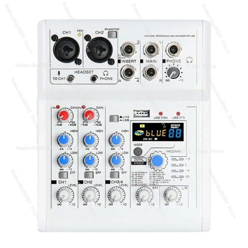 Mixer Audio Mini 4 Saluran den - Audio Mixer 4 Channel Usb Bluetooth Pc ulasan dan harga