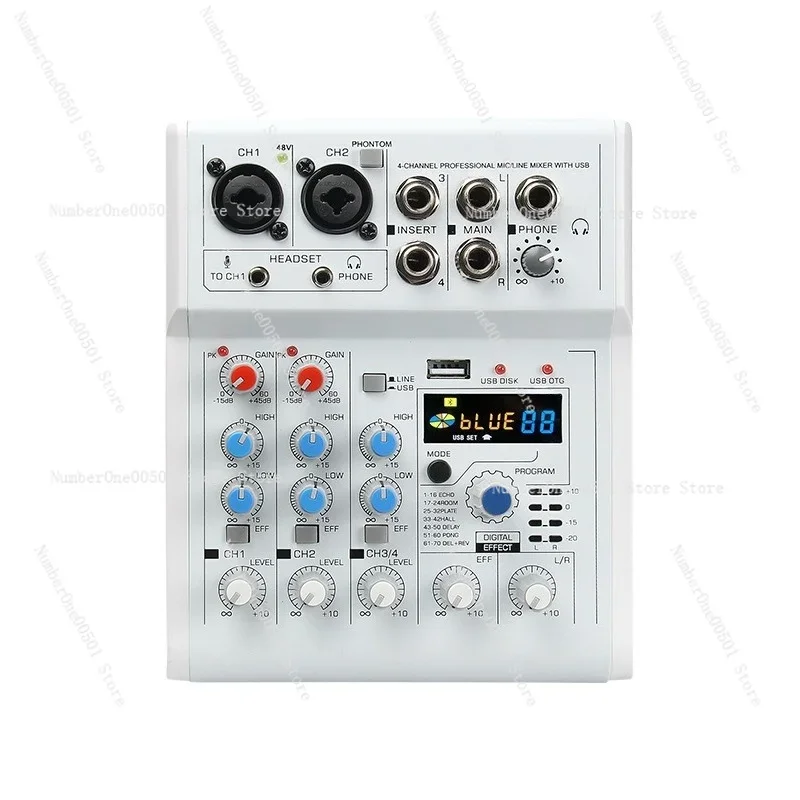 Mixer Audio Mini 4 Saluran den - Audio Mixer 4 Channel Usb Bluetooth Pc ulasan dan harga