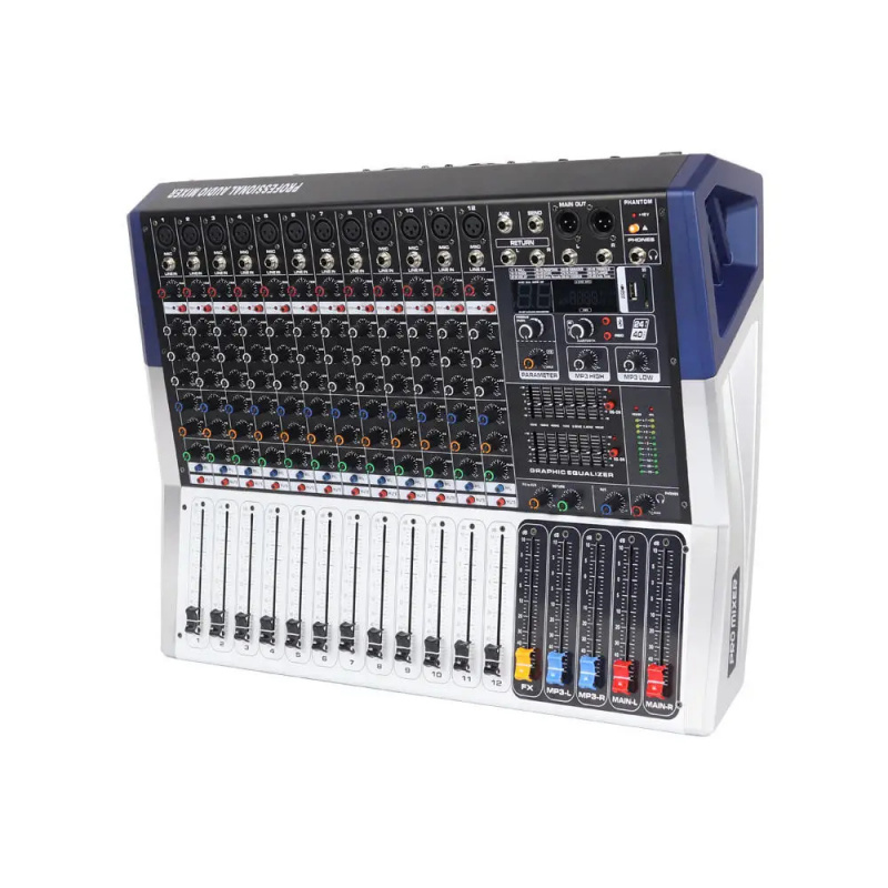 Mixer Audio 12 Saluran dengan  - Studio Audio Interface With 48V Phantom ulasan dan harga