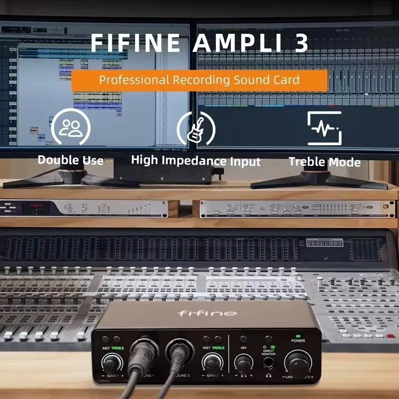 Antarmuka Audio Ampli3 Tipe C  - Usb Audio Interface 2 In 2 Out 24Bit ulasan dan harga