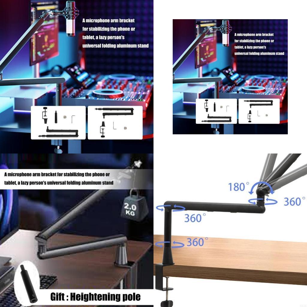 Design Lipat Mikrofon Mikrofon - Recording Studio Broadcast Boom Arm ulasan dan harga
