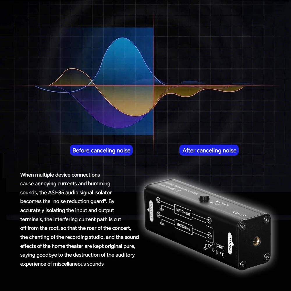 Isolator Sinyal Audio Profesio - Audio Ground Loop Isolator 3.5Mm Rca ulasan dan harga