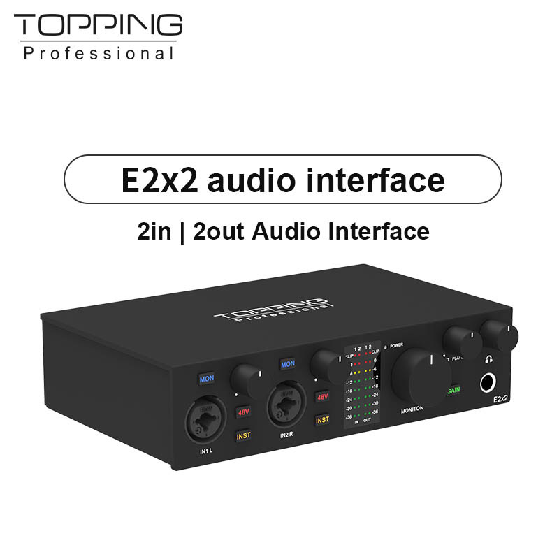 TOPPING E2x2 Antarmuka Audio P - Usb Audio Interface 2 In 2 Out 24Bit ulasan dan harga