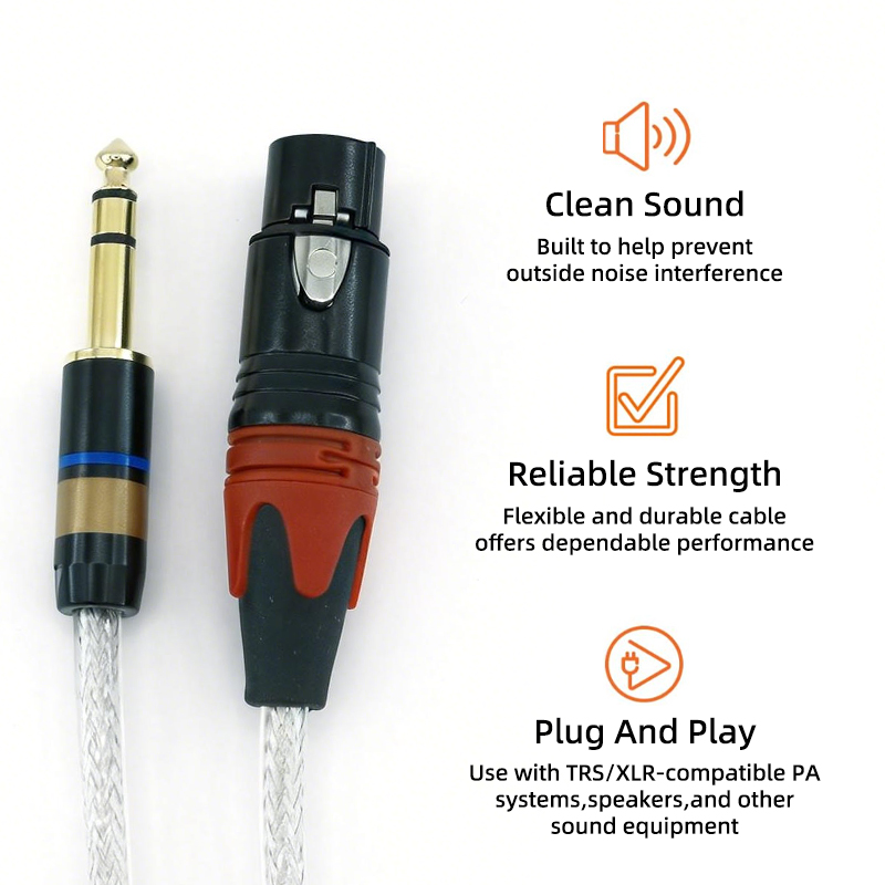 Kabel Interkoneksi Sinyal Seim - Xlr To 6.35Mm Balanced Audio Cable Patch ulasan dan harga